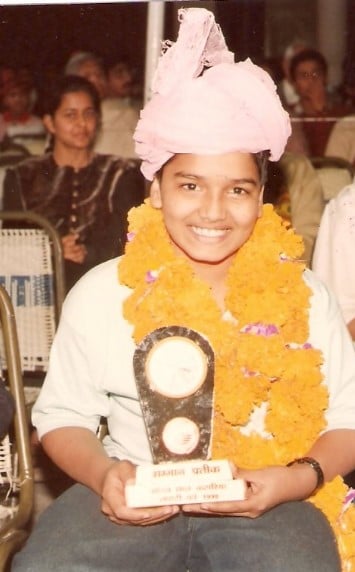 Pentala Harikrishna after winning U-15 Nationals in Bikaner (1998)
