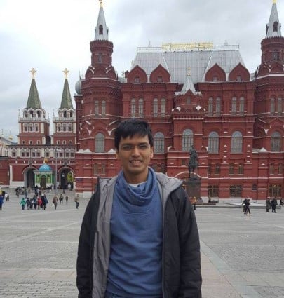 Pentala Harikrishna while enjoying a trip