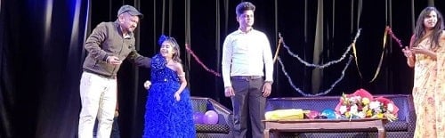 Perry Chhabra performing in a theatre play