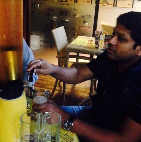 Peyush Bansal at a restaurant
