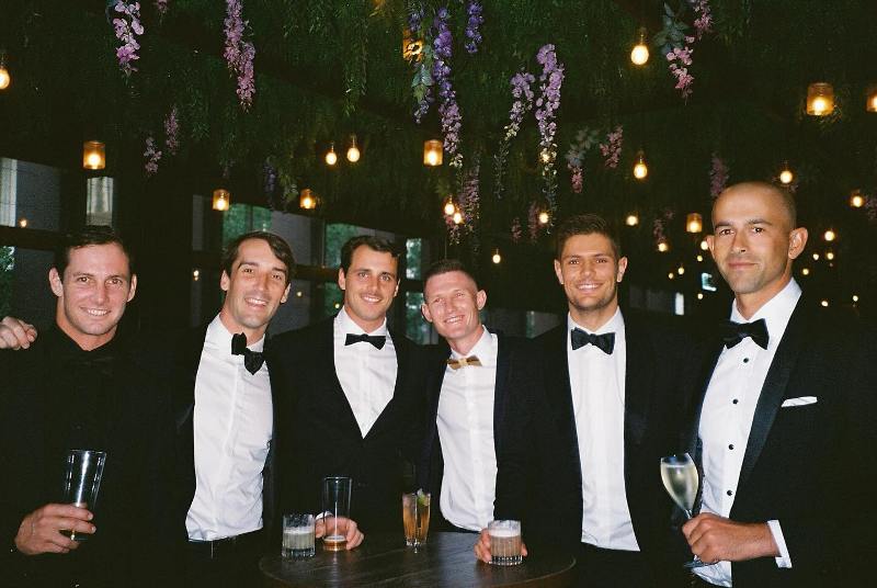 Photo of Aaron Hardie enjoying his alcoholic drink with his friends