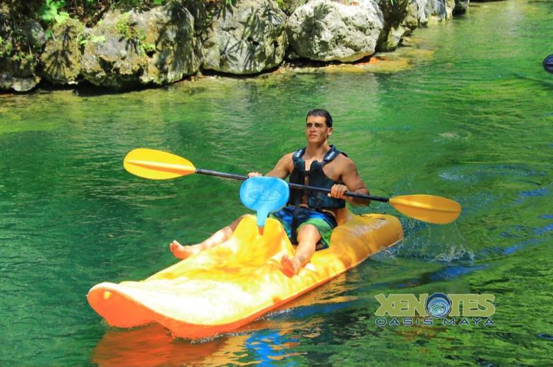 Photo of Carlos Chavez while doing water rafting