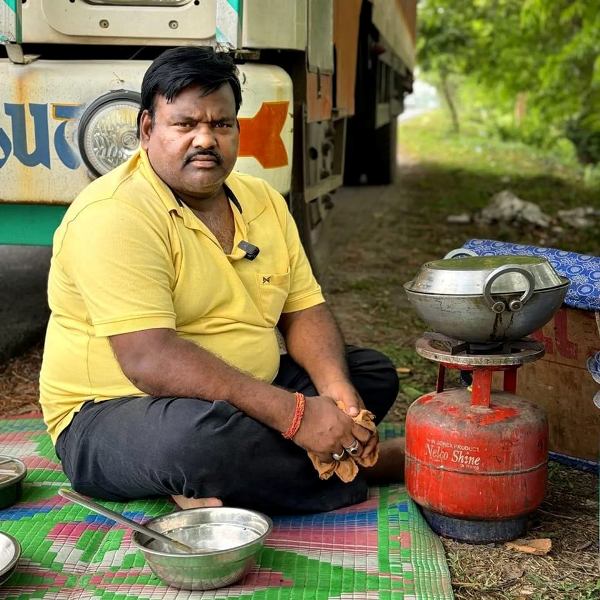 Photo of Rajesh Rawani while cooking
