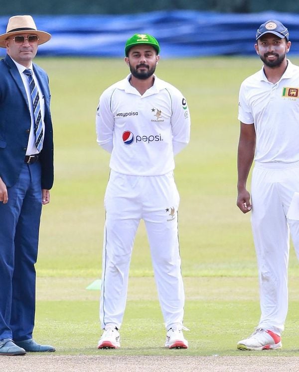 Photo of Saud Shakeel with Sri Lanka