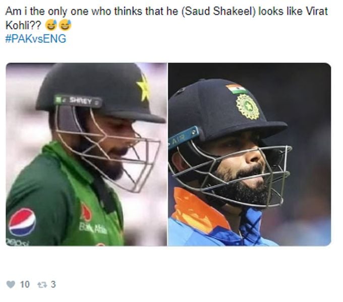 Photo of social media post of Saud Shakeel which went viral