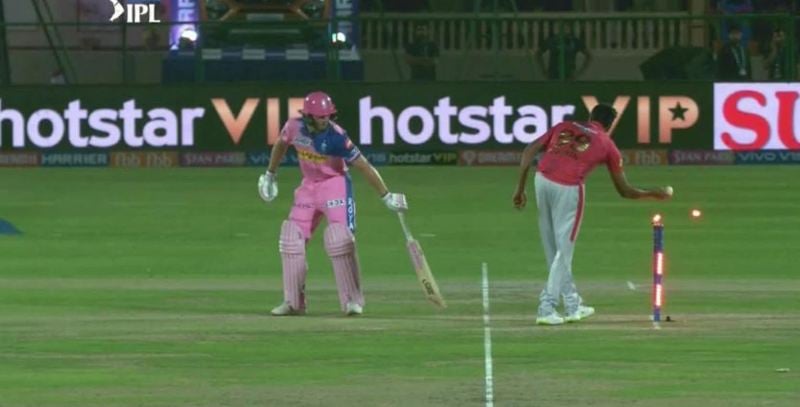 Photo of the incident when Ravichandran Ashwin dismissed Jos Butler in an IPL match