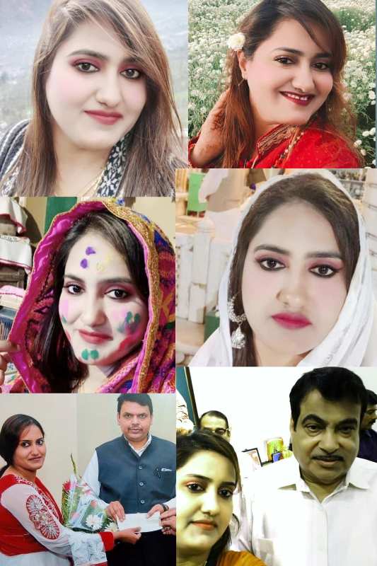 Photos of Sana Khan with BJP leaders during different campaigns