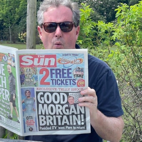 Piers Morgan while promoting The Sun