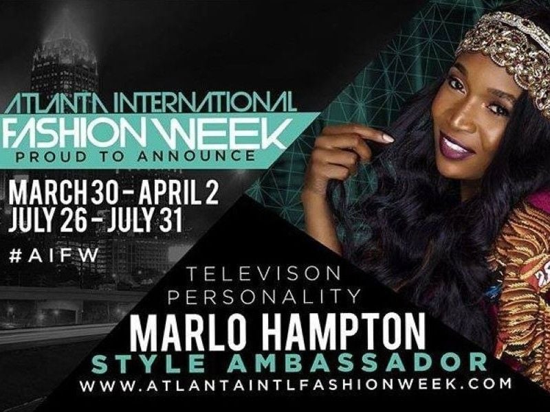 Poster declaring Marlo Hampton as the Style Ambassador