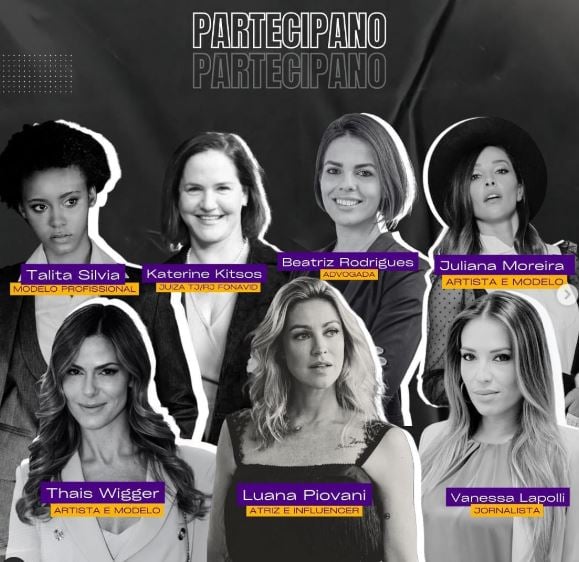 Poster of Thais Souza Wiggers during anti-violence round-table conference