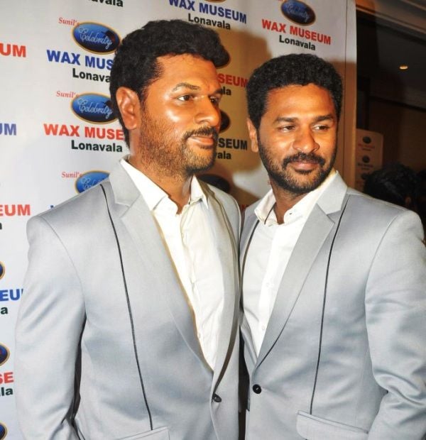 Prabhu Deva Posing with His Wax Statue