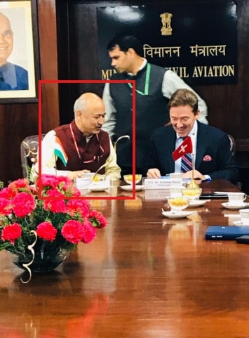 Pradeep Singh Kharola during his stint at the Union Ministry of Civil Aviation