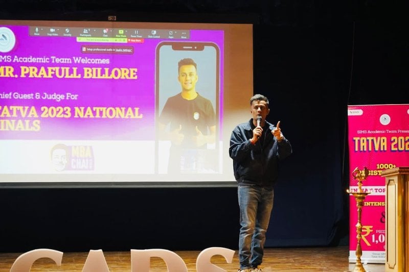 Prafull Billore as a judge at TATVA 2023 National Finals in Pune, Maharashtra