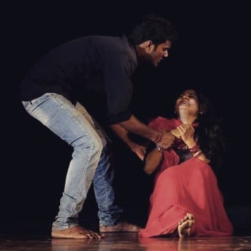 Pragya Mishra during a theatre play