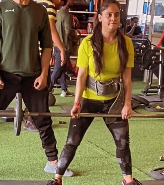 Pragya Mishra while at a gym