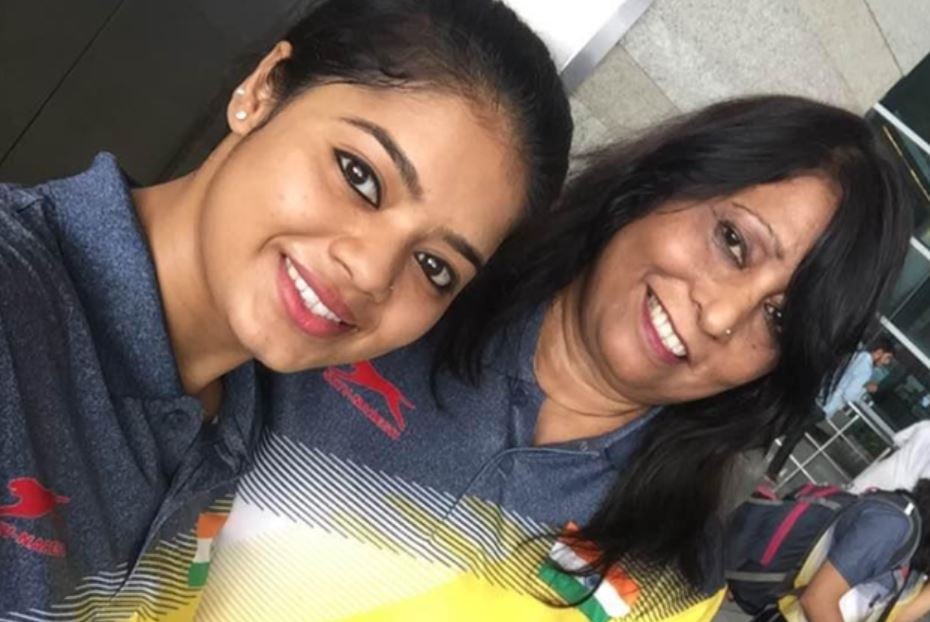 Pranati Nayak with her coach Minara Begum