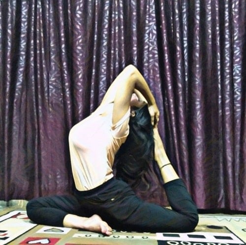 Pranjali Singh Parihar doing yoga