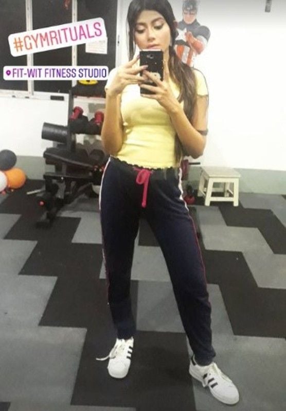 Prantika Das in gym