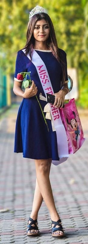 Prantika Das wins the title of Miss Fresher