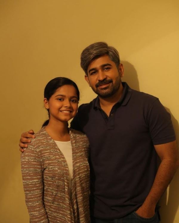 Prarthana Sandeep posing with Vijay Antony
