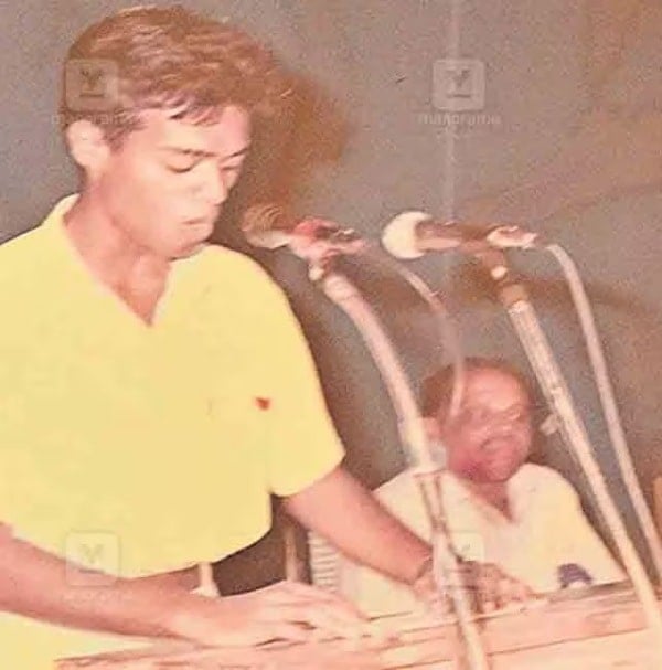 Prasanth B. Nair giving a speech at a school event