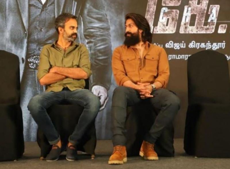 Prashanth Neel and Yash at KGF 2 press meet in Chennai.