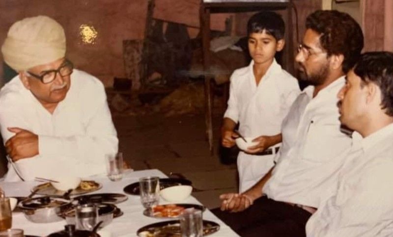 Pratap Singh Khachariyawas (second from right) during his college days