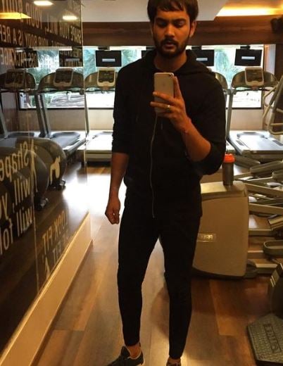 Pratik Garg inside a gym