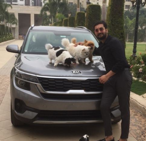 Pratik Garg with his car