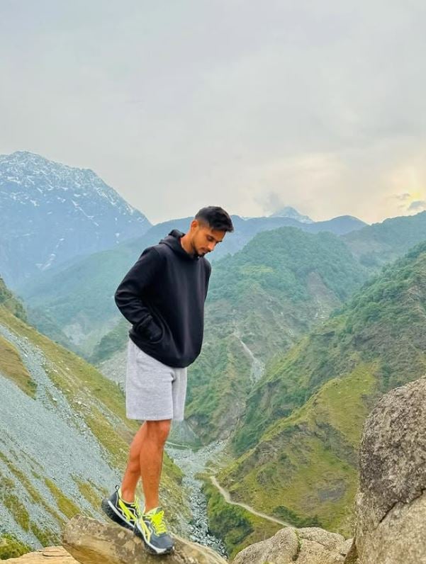 Pravin Dubey during his trip to Dharamshala