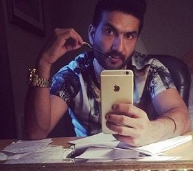 Preet Halpal writing the lyrics