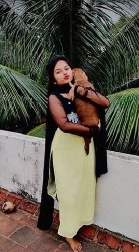 Preethi Sharma and her Pet Dog