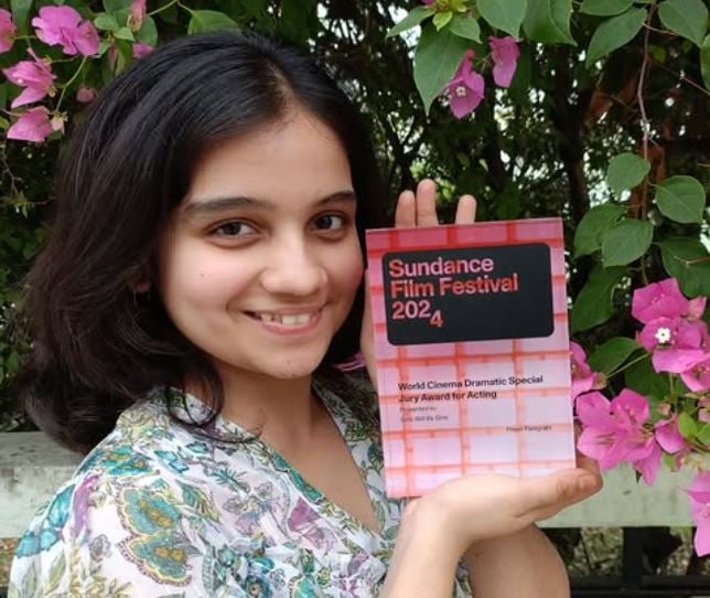 Preeti Panigrahi with her Sundance Film Festival special jury prize