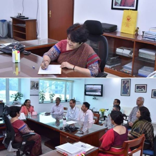 17 October 2017: Preeti Sudan while taking charge as the Secretary of the Ministry of Health and Family Welfare in New Delhi