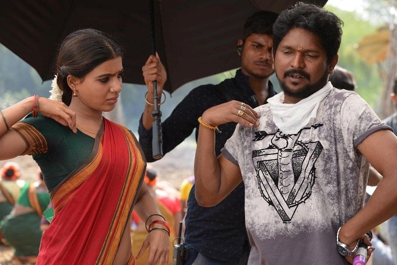 Prem Rakshith on the sets of Rangasthalam