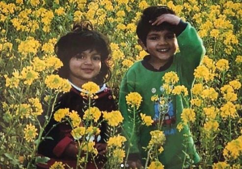 Premila Morar in childhood with her brother