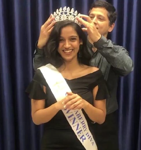 Prerna Singh after winning the Cocoa Berry beauty pageant (2021)