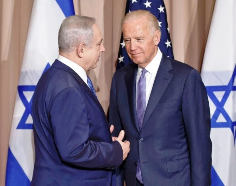 President Biden with Prime Minister Benjamin Netanyahu during his visit to the US