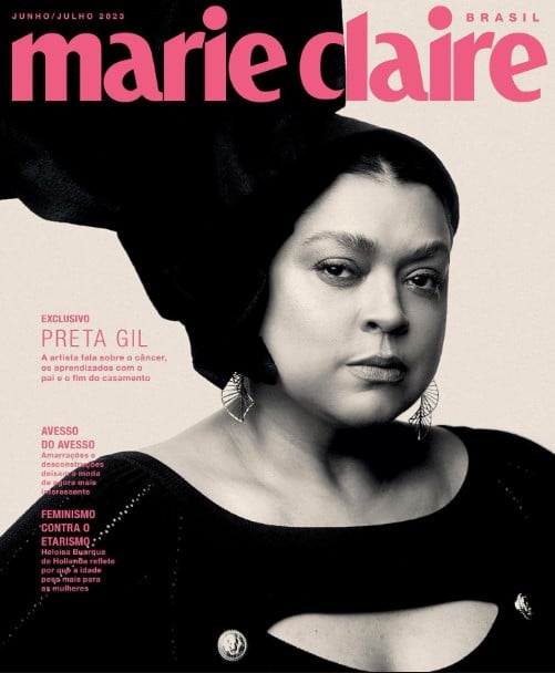 Preta Gil on the cover of a magazine