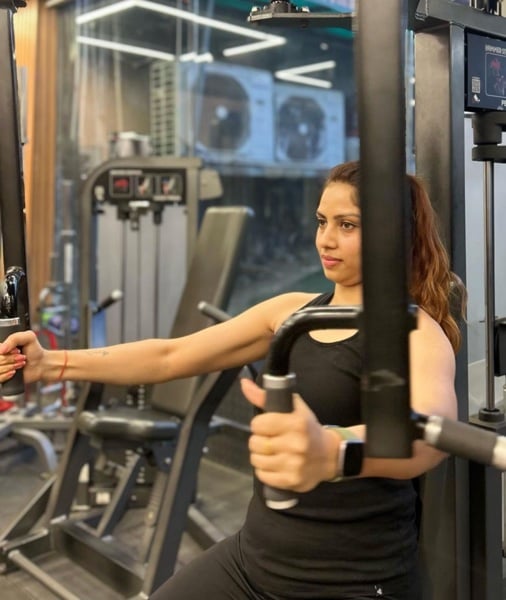 Priya Chauhan during a workout session