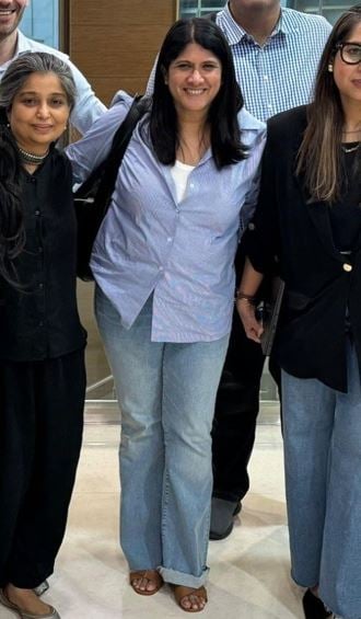 Priya Nair with her teammates of HUL