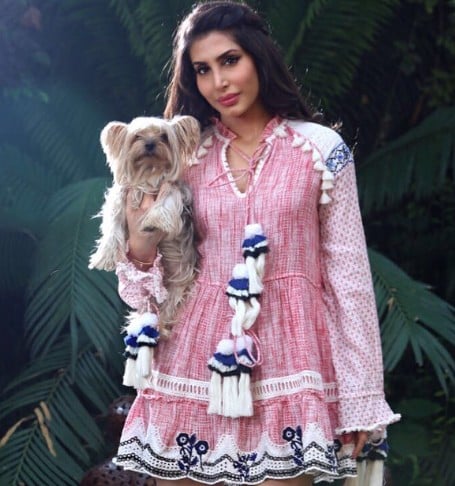 Priya Sachdev with her pet