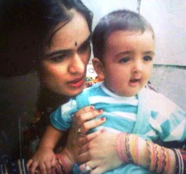 Priyank Sharma With His Mother In His Childhood