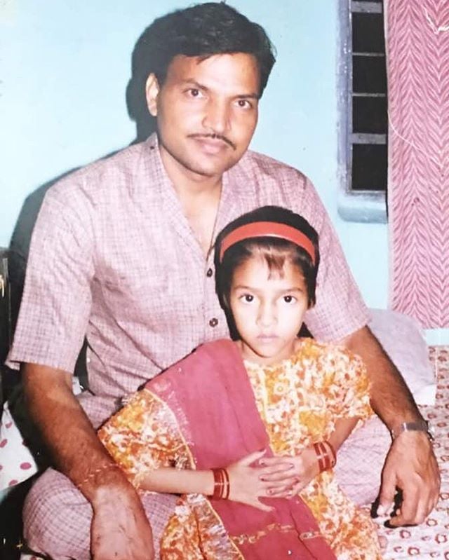 Priyanka Chaudhary in her childhood