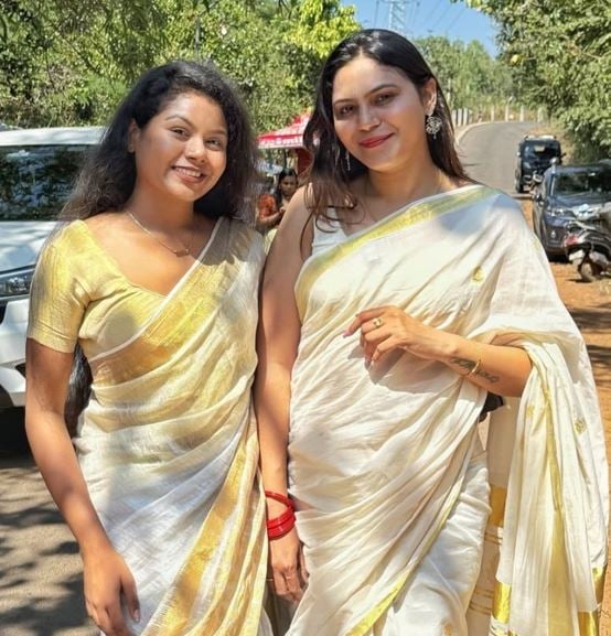 Priyanka Senapati with Jyoti Malhotra (right) during their trip to Kerala