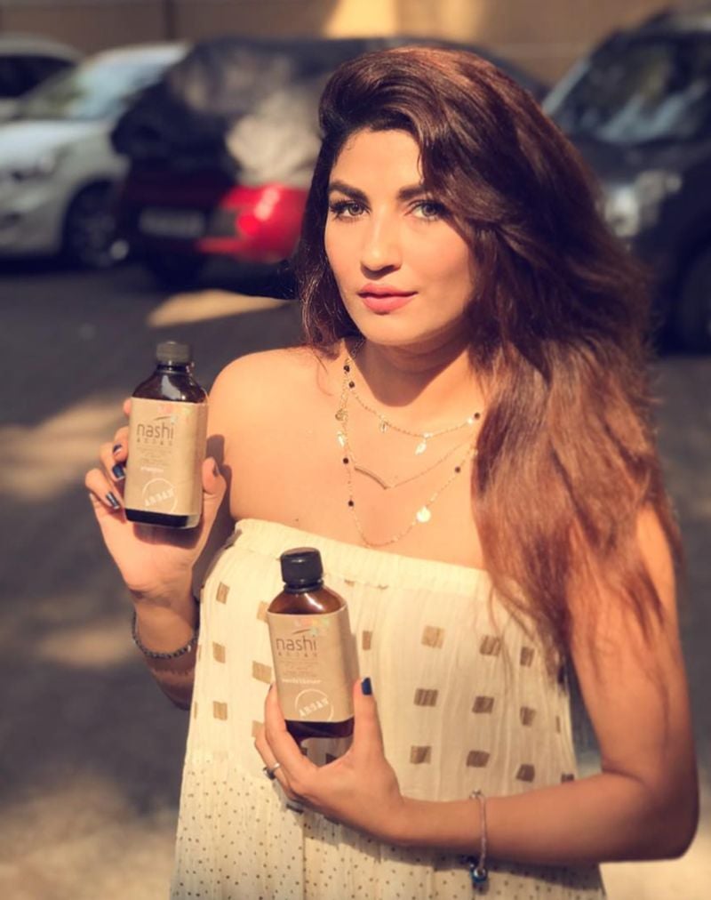 Priyanka Tyagi promoting products