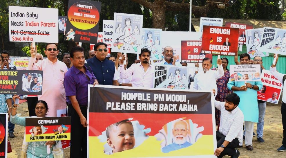 Protest against Germany in Mumbai