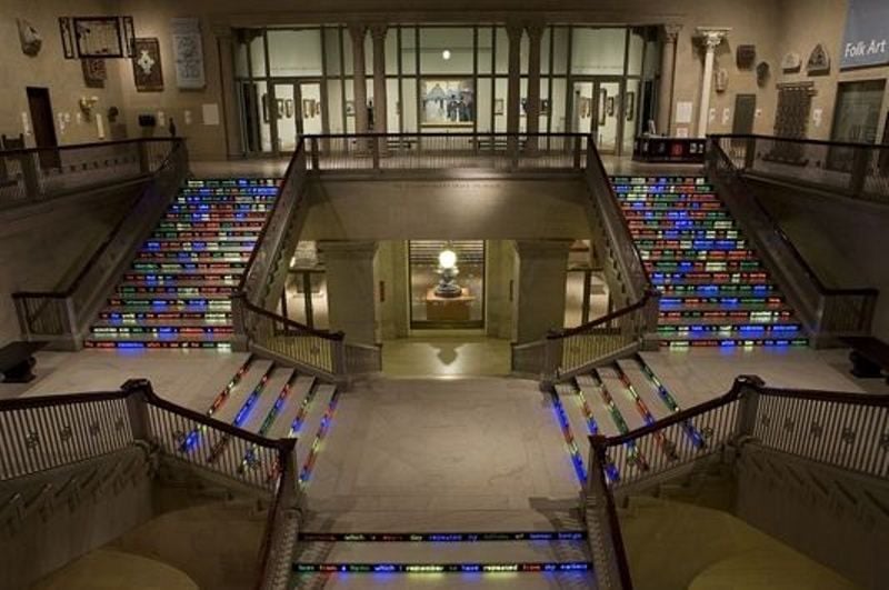 Public Notice 3 at the Grand Staircase of Art Institute of Chicago