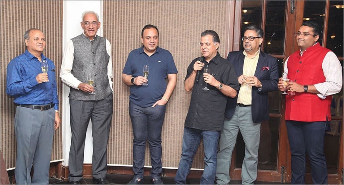 Punit Goenka with an alcoholic drink