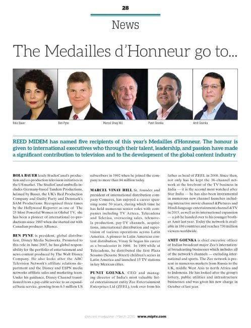 Punit Goenka won the Medailles d